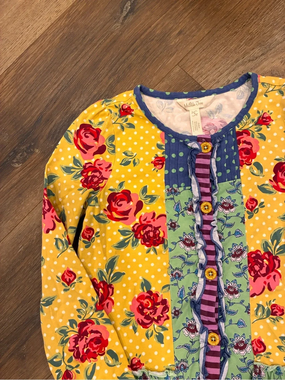 Matilda Jane Setting Sun Tunic Choose Your Own Path Shirt Fall Floral 8 Girl